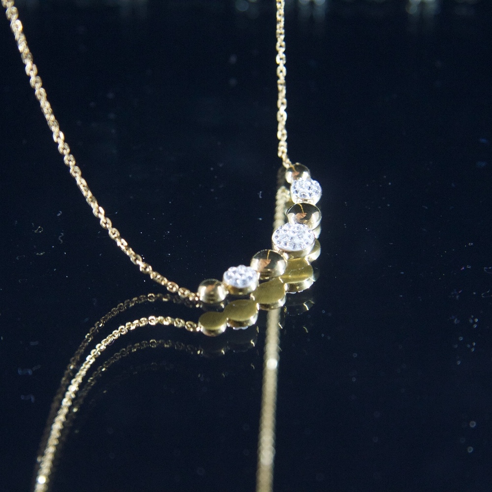 14kt Gold Dipped Swarovski Necklace - image 3